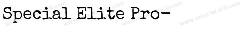 Special Elite Pro字体转换